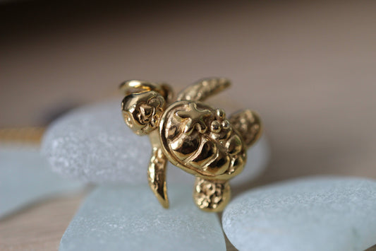 Turtle with starfish Necklace