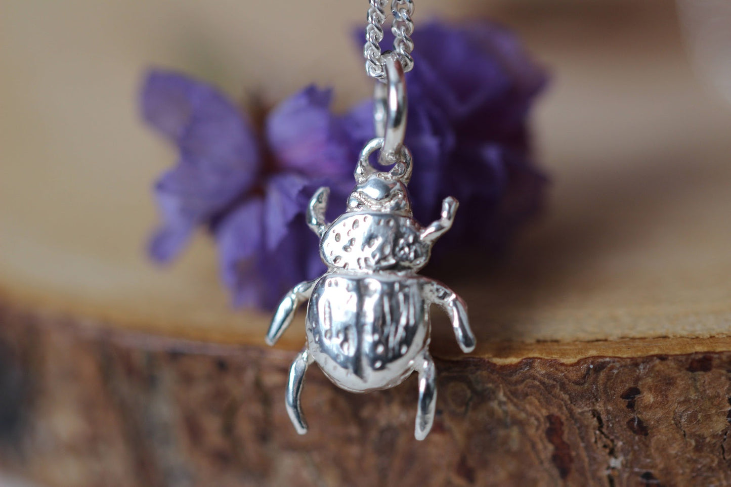 Tiny Beetle Necklace