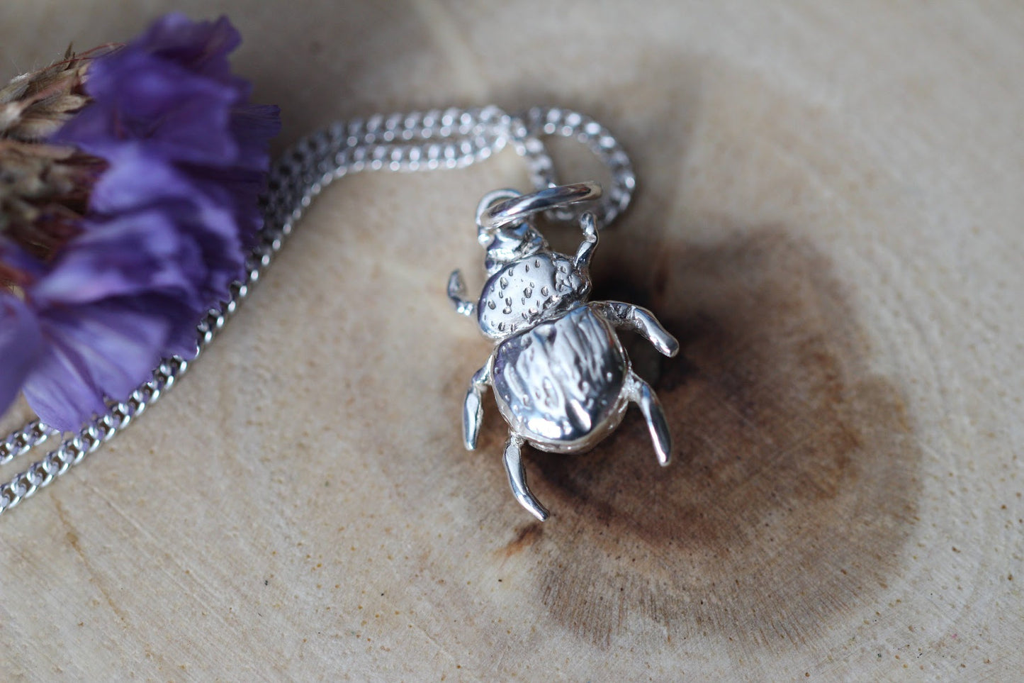 Tiny Beetle Necklace