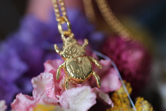 Tiny Beetle Necklace
